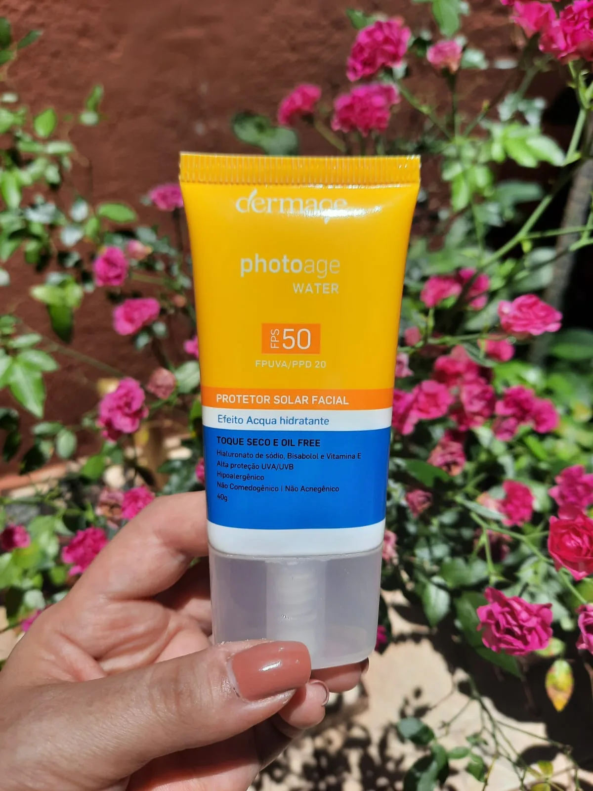 O protetor solar facial Dermage Photoage Water FPS 50 é bom?